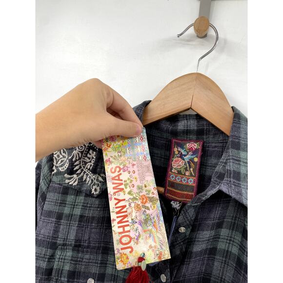 Johnny Was XS Anderson Western Tunic Embroidered Flannel NWT - Picture 3 of 5